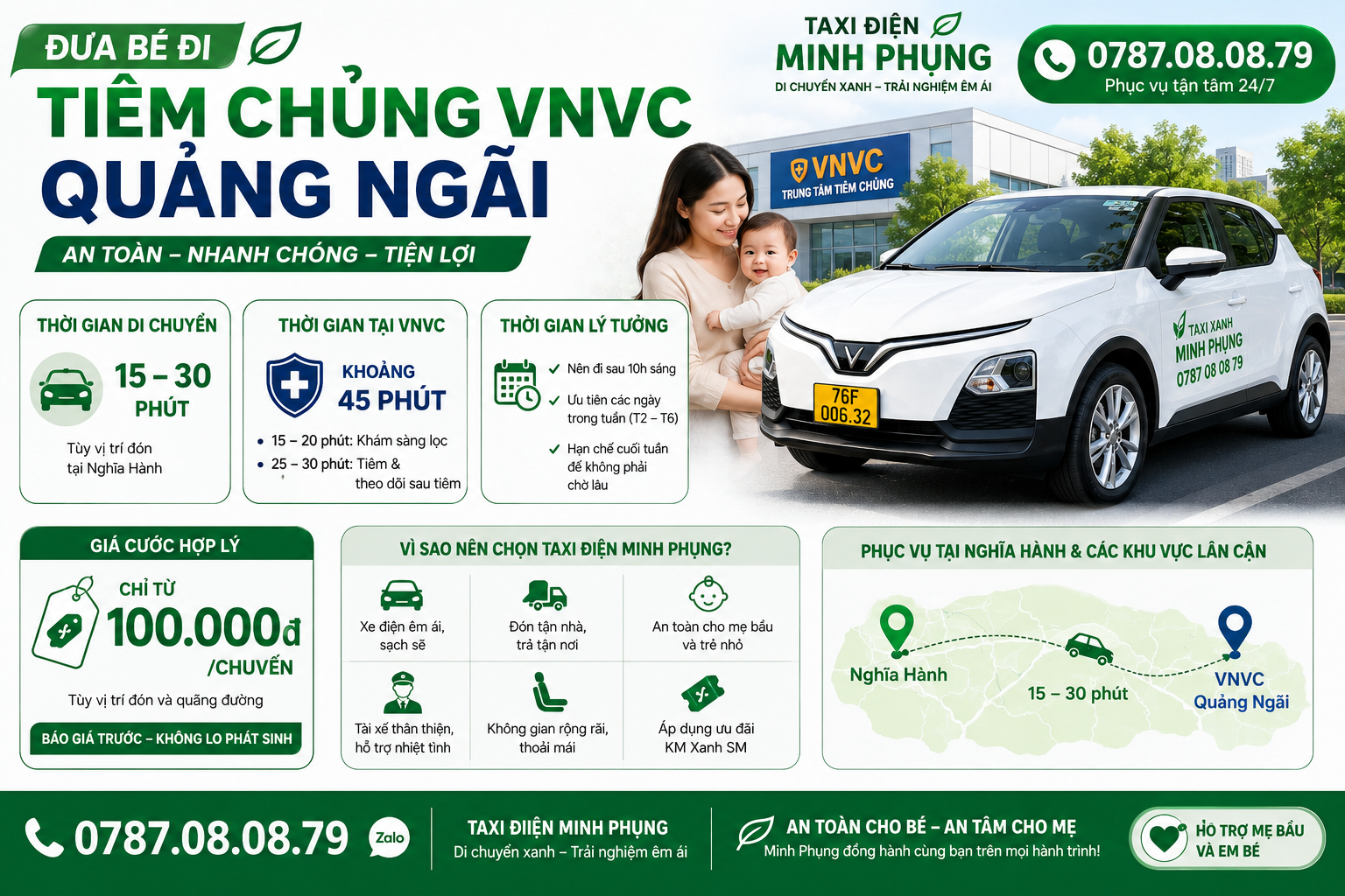 Taxi Nghĩa Hành Đi VNVC Quảng Ngãi Bao Nhiêu Tiền – Đưa Bé Đi Tiêm Chủng An Toàn, Đúng Giờ