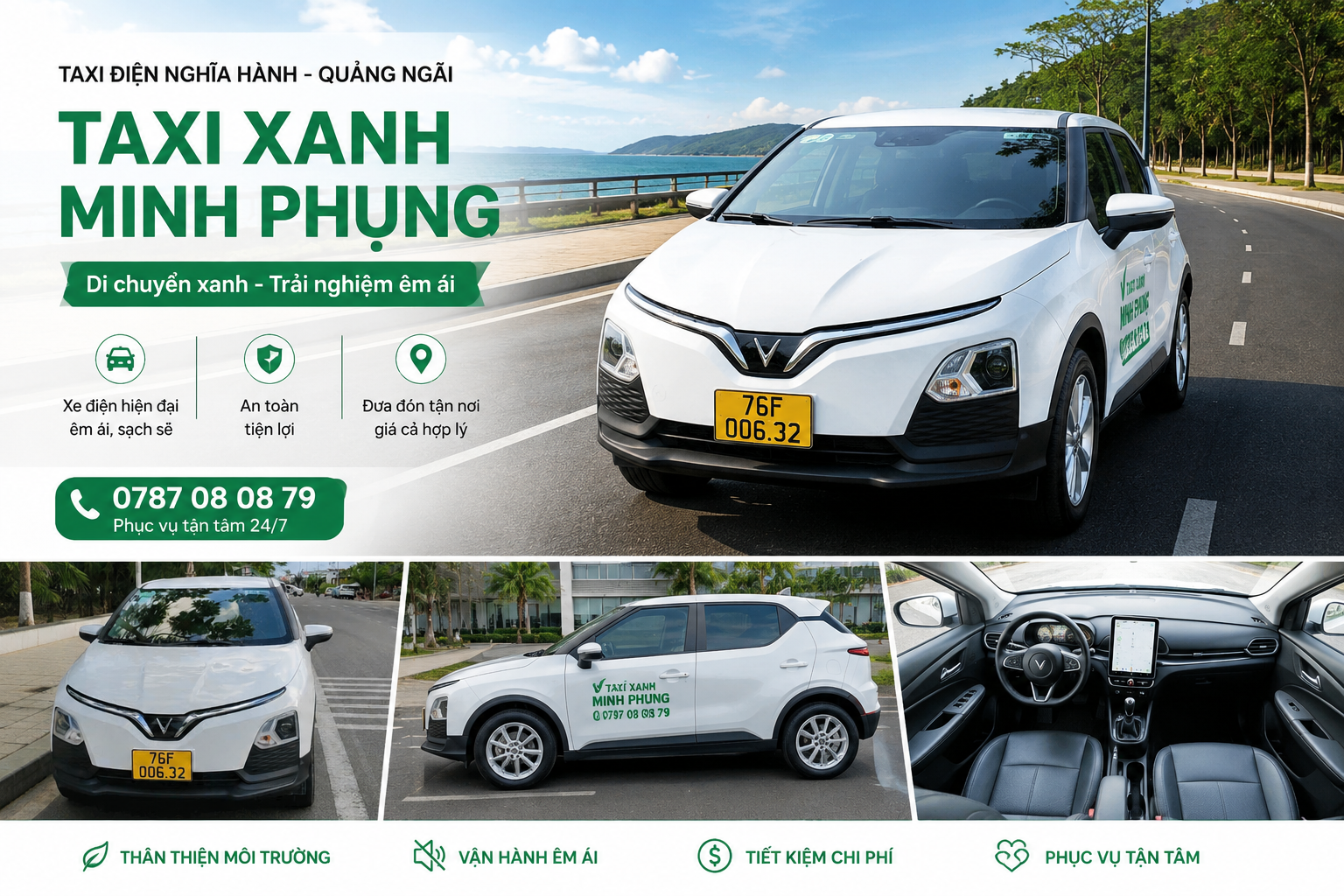 Bảng Giá Taxi Xanh Nghĩa Hành Quảng Ngãi – Taxi Điện Đi Các Khu Vực